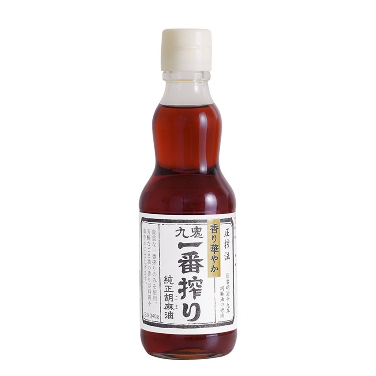 九鬼産業オンラインショップ 九鬼 一番搾り純正胡麻油 340g